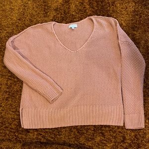 Lucky brand pink boxy sweater
